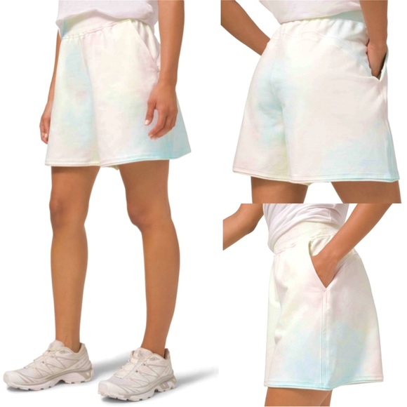 Lululemon High Rise French Terry 5” Shorts Cotton Candy Sz 6 EUC - Picture 2 of 6